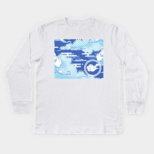 Blue Sky Dream with Blue Clouds | Blueness of Sky Kids Long Sleeve T-Shirt